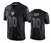 Men's Los Angeles Rams #10 Cooper Kupp Black Reflective Limited Stitched Football Jersey,baseball caps,new era cap wholesale,wholesale hats